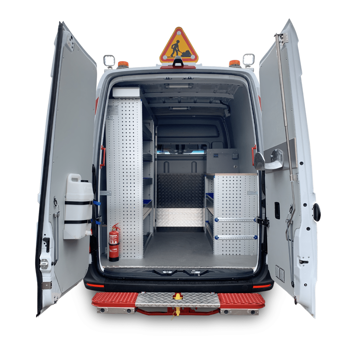 Rangements en aluminium pour véhicule utilitaire